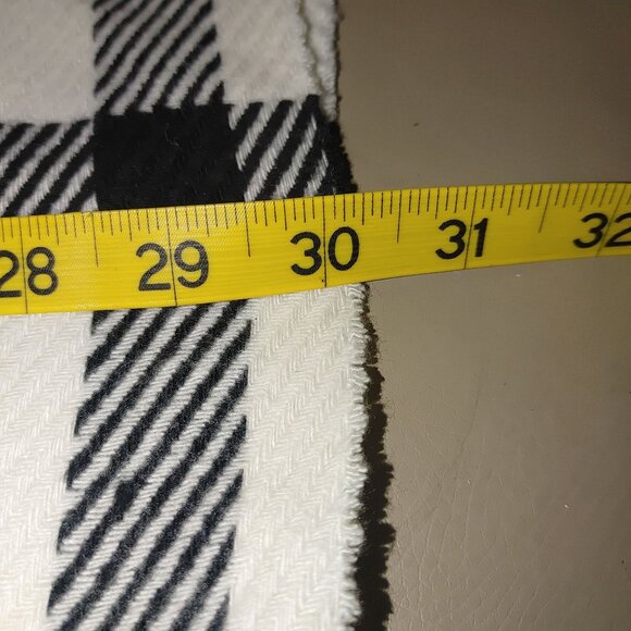 Plaid Scarf Large Wide Love Lore Oversized Fringe Detail Dual Toned Soft Wrap - Picture 7 of 8